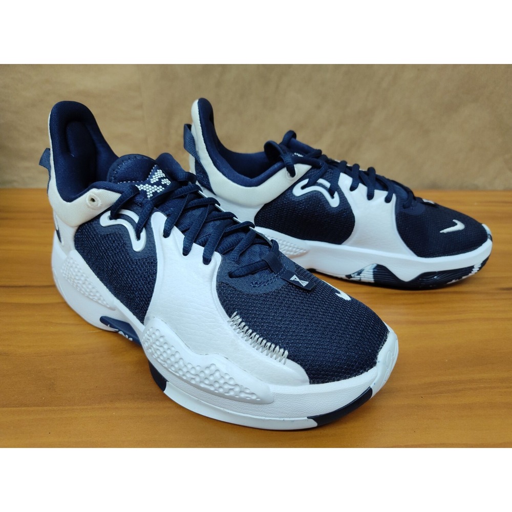 Nike Boy's‎ PG 5 Basketball Shoes da7758-401 Navy Blue White Sz 6